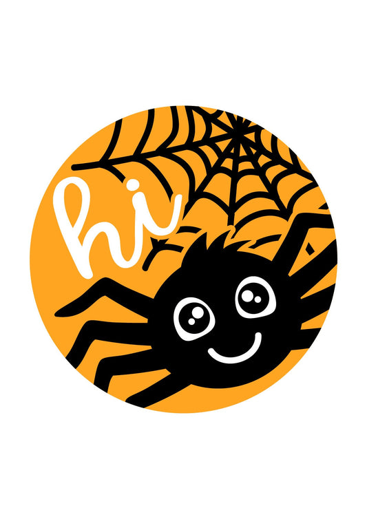Halloween Spider Hi Wreath Sign, Spooky Halloween Wreath Attachment, Cute Spider Decor, Halloween Wreath Sign, signs for wreaths