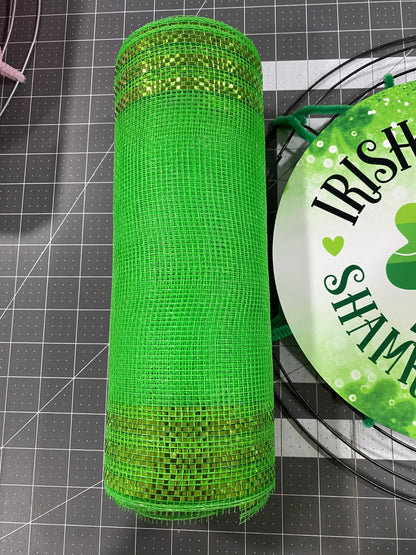 St Patrick’s Day wreath kit, deco mesh diy wreath make your own wreath craft kit and Tutrorial, signs for wreaths