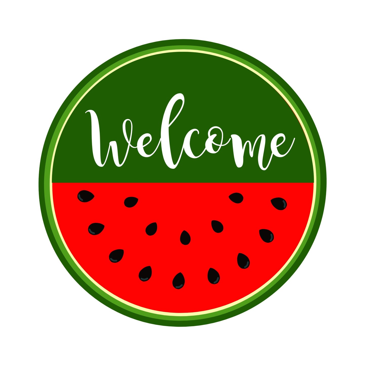 Watermelon Welcome Wreath Sign, Summer Wreath Center, Welcome Sign, Watermelon Kitchen Sign