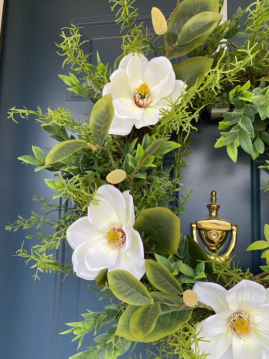Magnolia year round wreath for front door