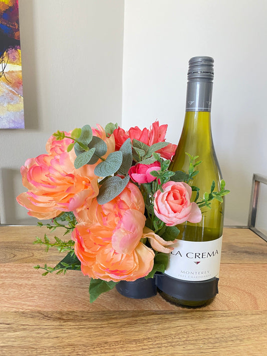 Bottle Bouquet Holder, Make Floral Bouquets that Clip on to Wine Bottles and Candles, Floral Supplies, DIY Wedding Table Flower Arranging,