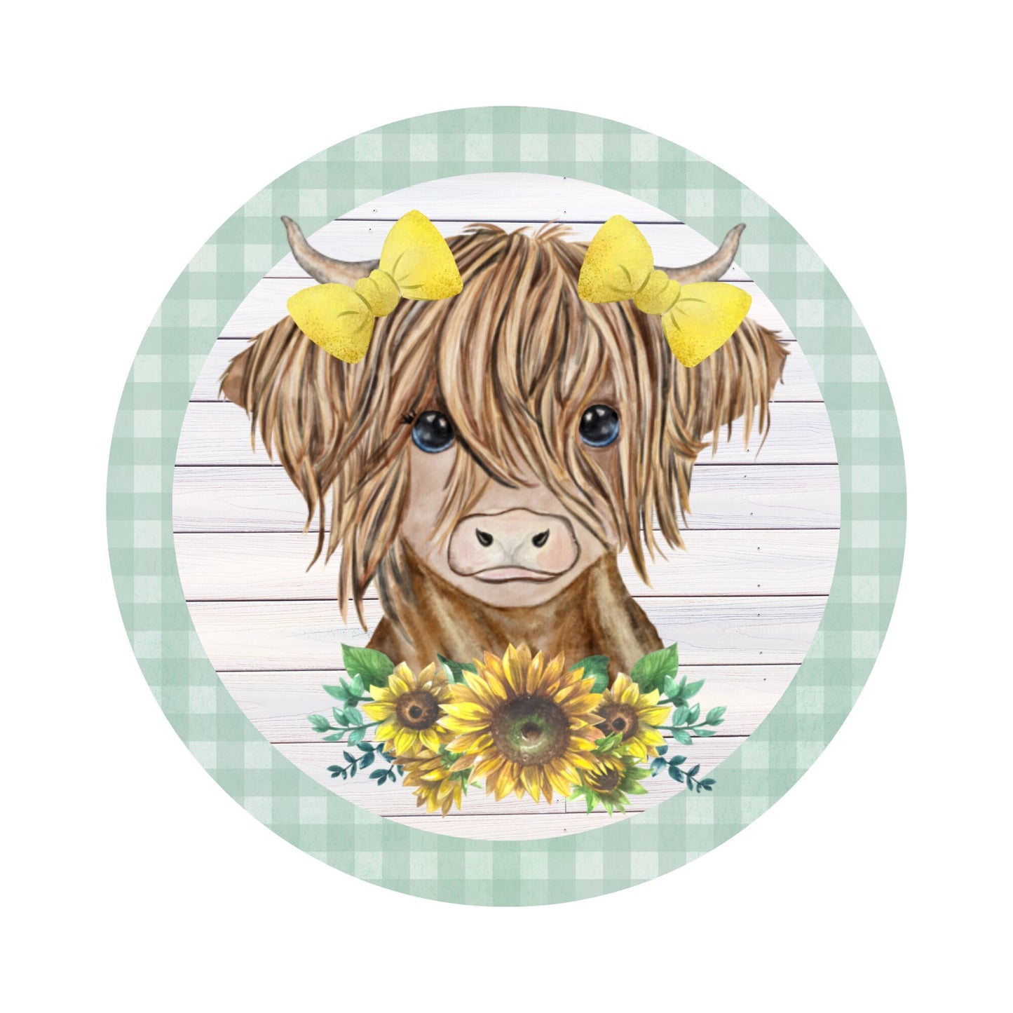 highland cow sunflower shiplap welcome wreath sign, highland cow welcome sign, farm life welcome sign, summer farmhouse cow sign
