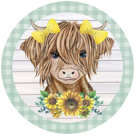 highland cow sunflower shiplap welcome wreath sign, highland cow welcome sign, farm life welcome sign, summer farmhouse cow sign