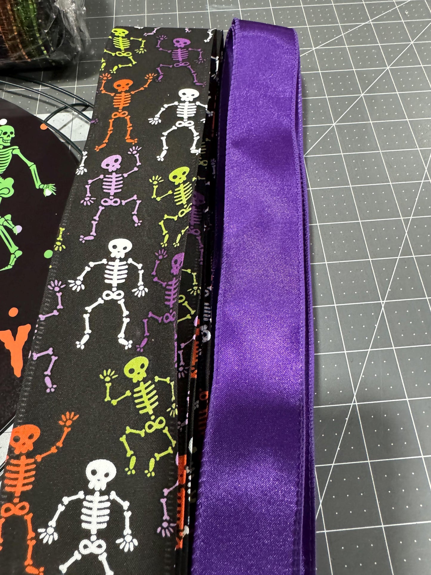 Halloween Wreath Kit, Skeleton Dance Party DIY Wreath