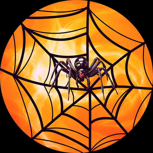 Spider Web Wreath Sign, Spooky Halloween Wreath Attachment, Halloween Wreath Sign, signs for wreaths, SWS80624-8