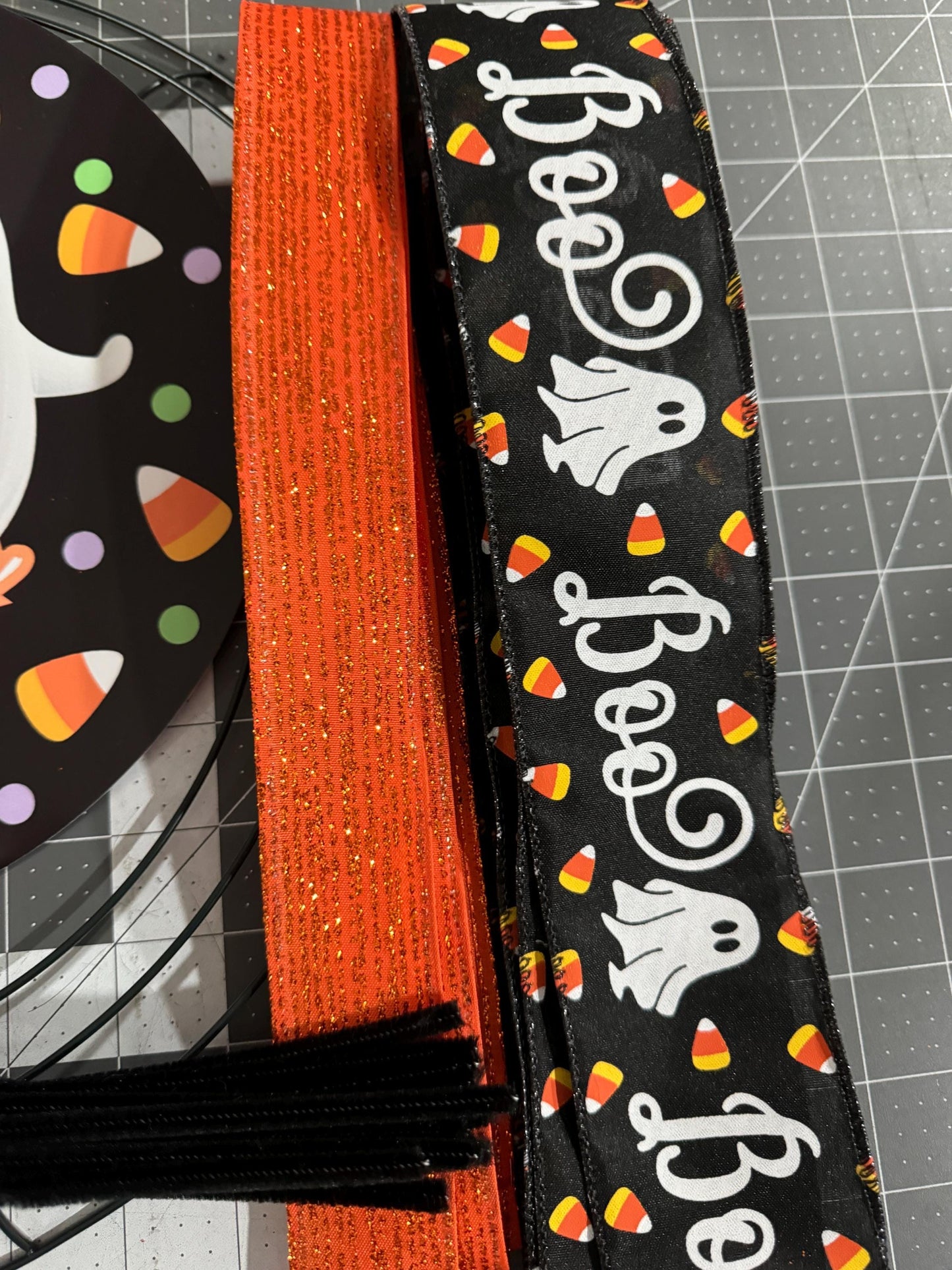 Halloween Wreath Kit, Cute Ghost DIY Wreath
