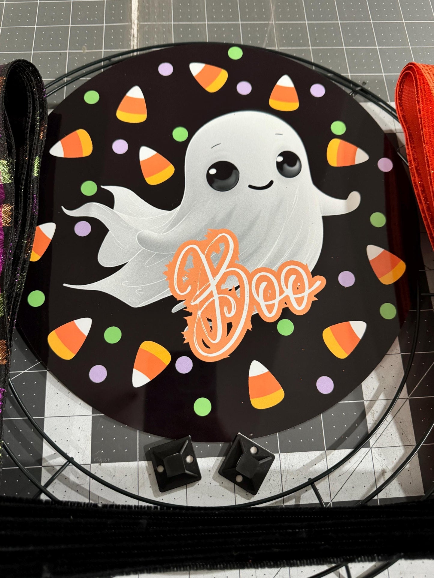 Halloween Wreath Kit, Cute Ghost DIY Wreath