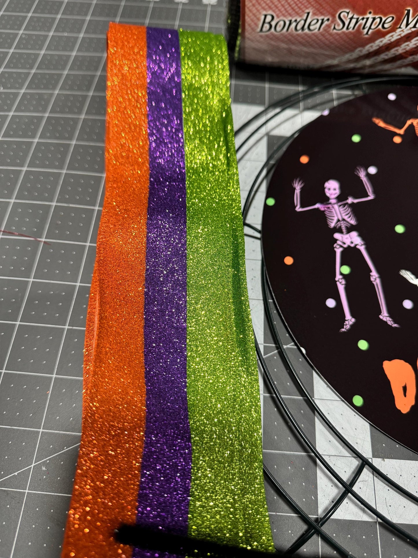 Halloween Wreath Kit, Skeleton Dance Party DIY Wreath
