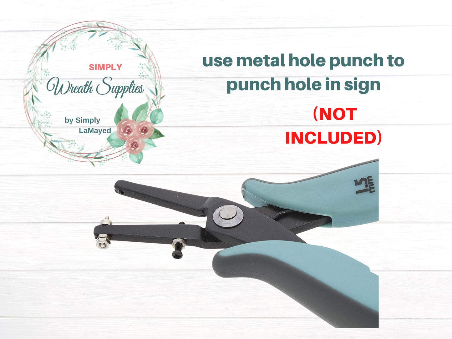 Welcome floral and lemon wreath sign, spring summer wreath attachment, hydrangea daisy welcome metal sign