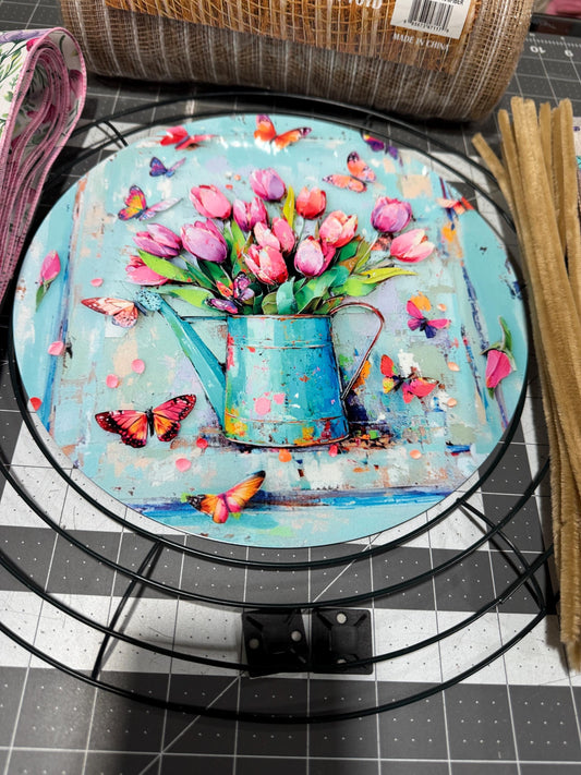 Spring Bouquet of Tulips Welcome DIY Wreath Kit