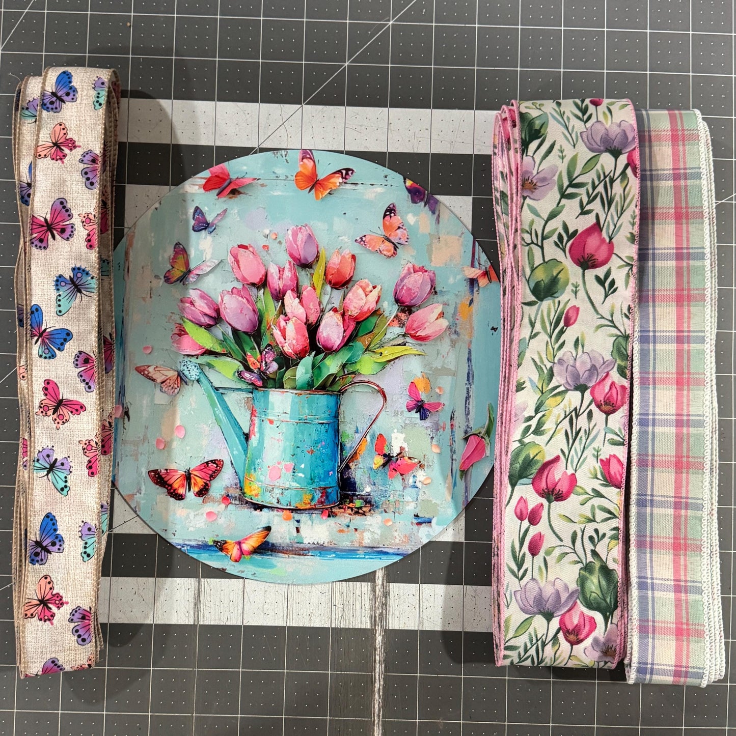 Spring Bouquet of Tulips Welcome DIY Wreath Kit
