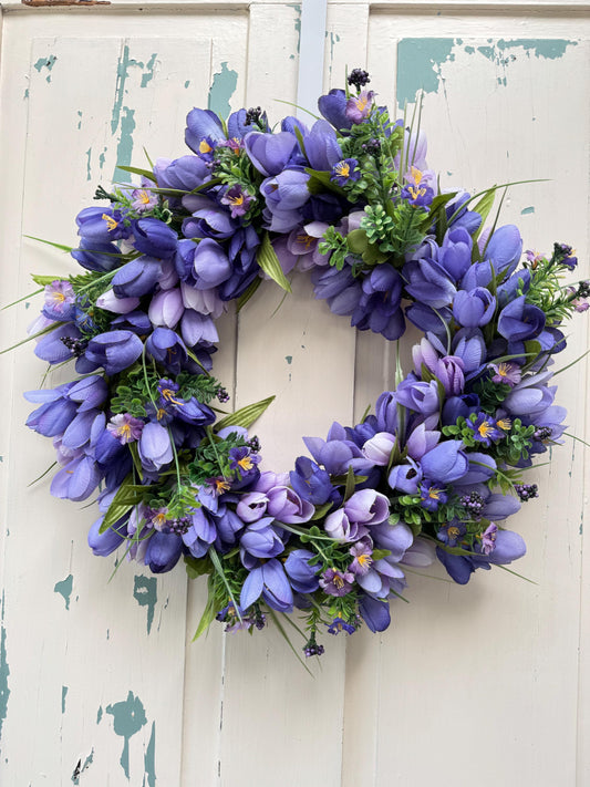 Purple Tulip Wreath
