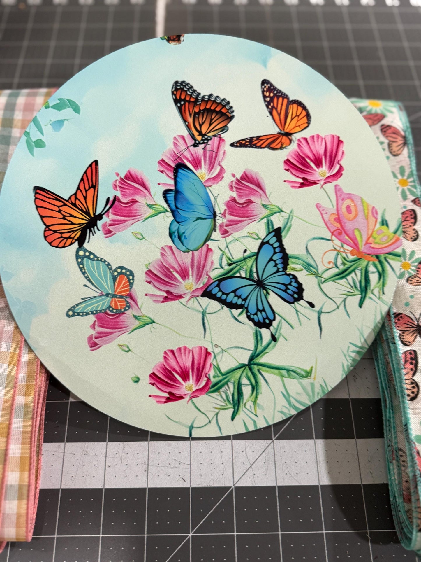 Spring WIldflower and Butterfly Welcome DIY Wreath Kit