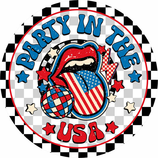 Party in the USA Wreath SIgn