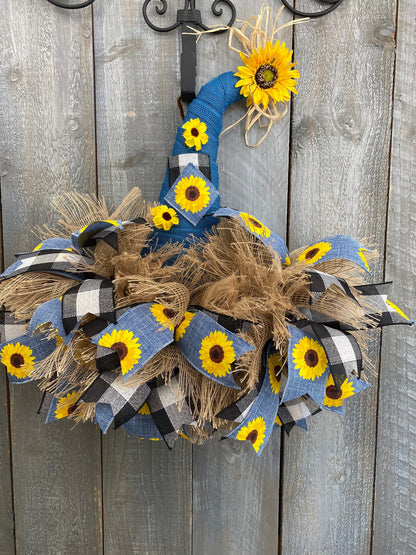 Scarecrow Hat Wreath For Front Door