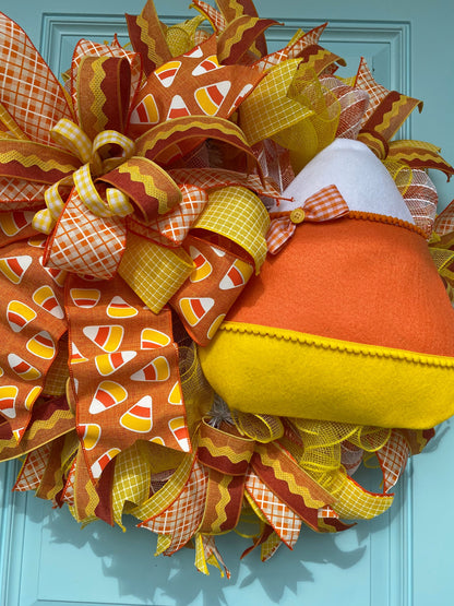 Candy Corn Halloween XLWreath