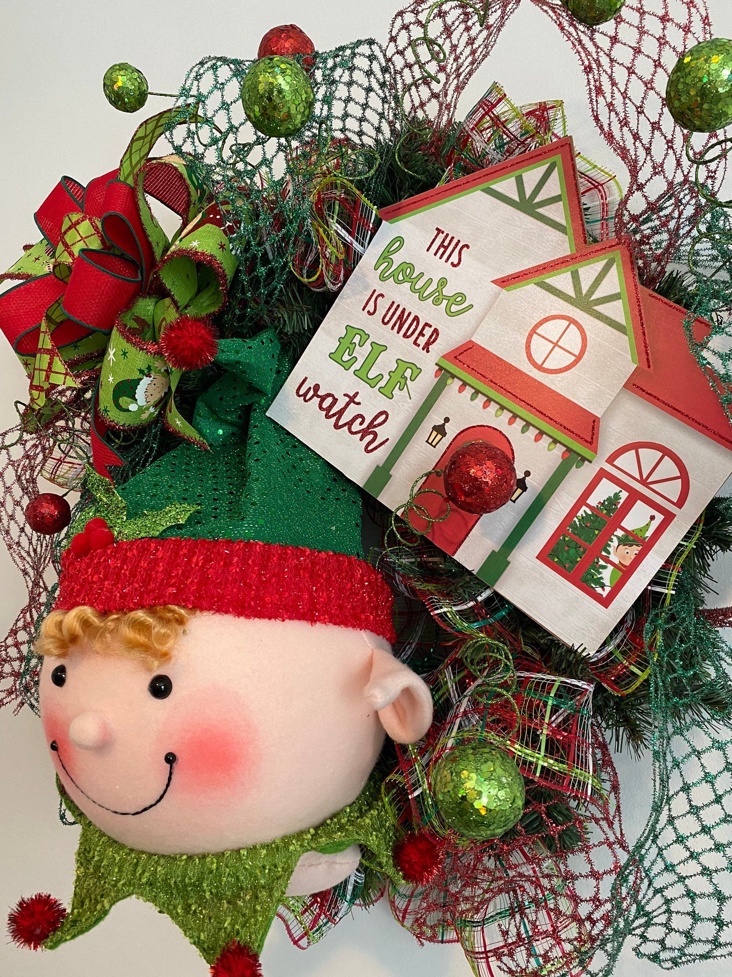 Christmas Elf Wreath for Front Door
