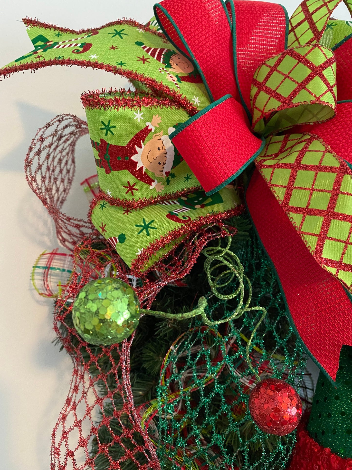 Christmas Elf Wreath for Front Door