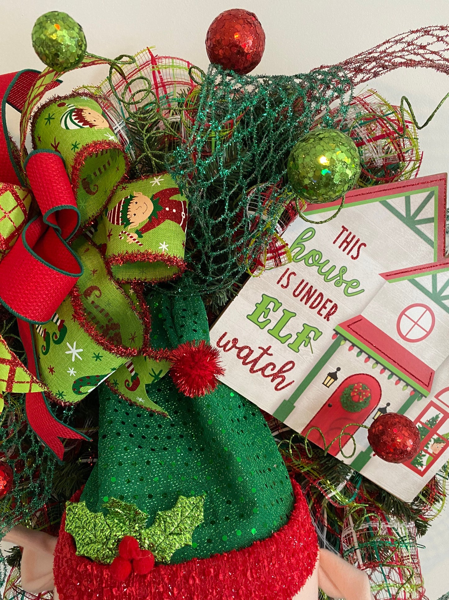 Christmas Elf Wreath for Front Door