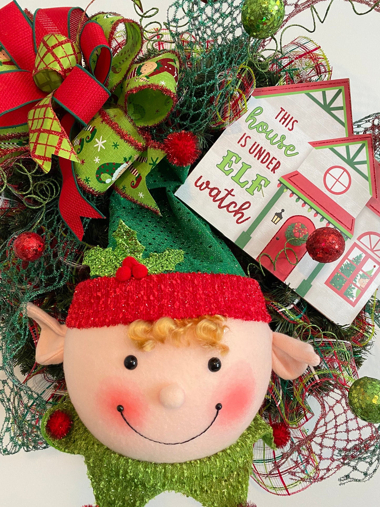 Christmas Elf Wreath for Front Door