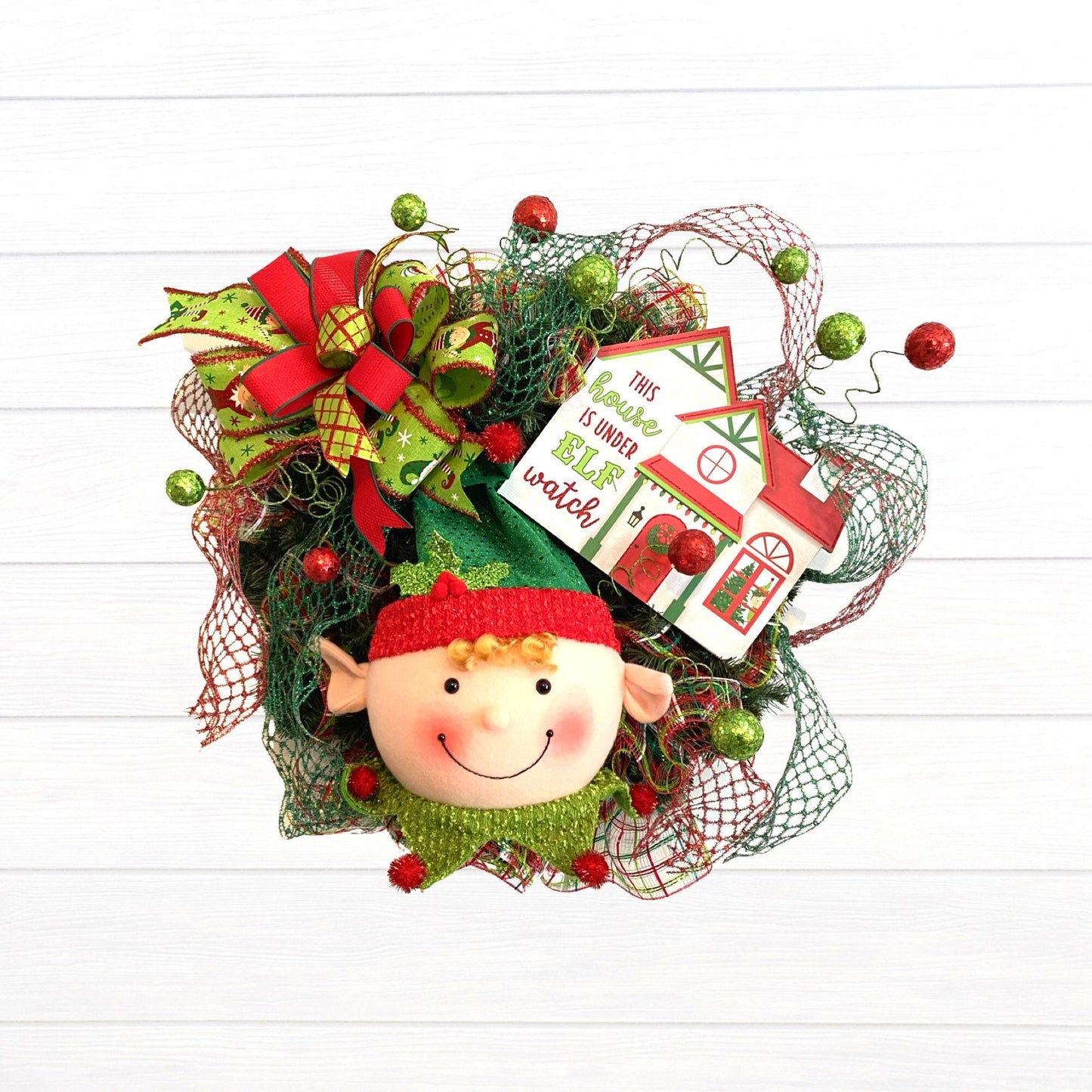Christmas Elf Wreath for Front Door