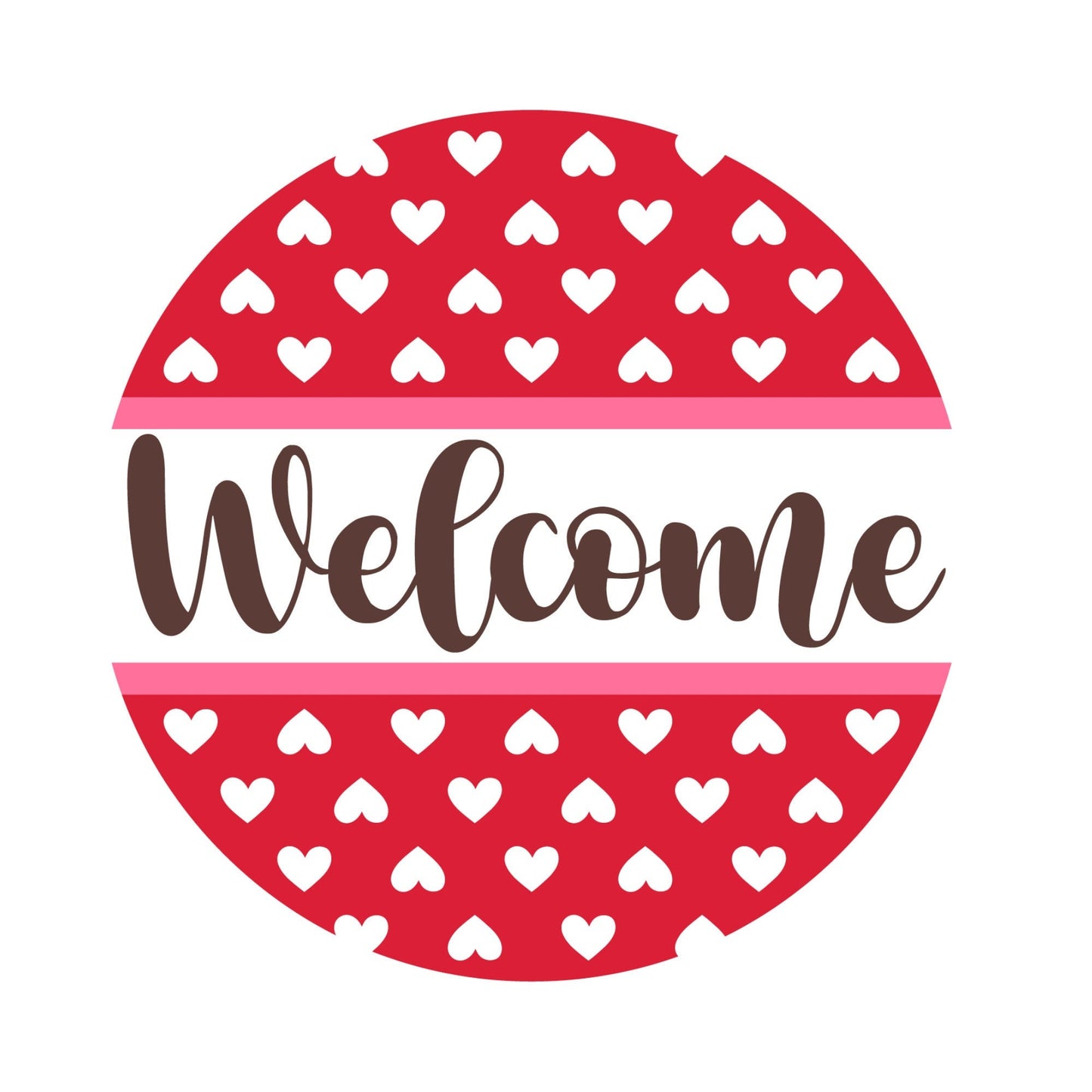 Valentine wreath sign, valentine welcome sign, round signs for wreaths,, signs for wreaths