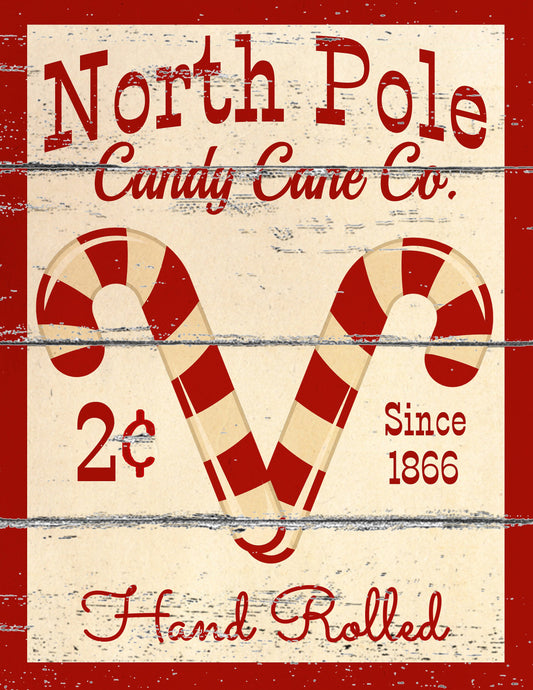 Candy cane christmas metal sign, christmas metal wreath sign, old fashioned christmas wreath attachment, retro xmas sign, signs for wreaths