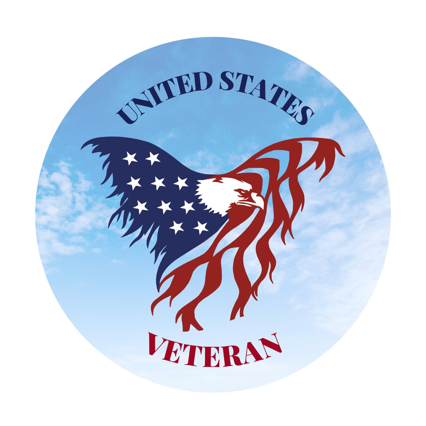 United States Veteran wreath sign, stars and stripes star wreath attachment, red white blue 4th of july decor, Thank you for your service
