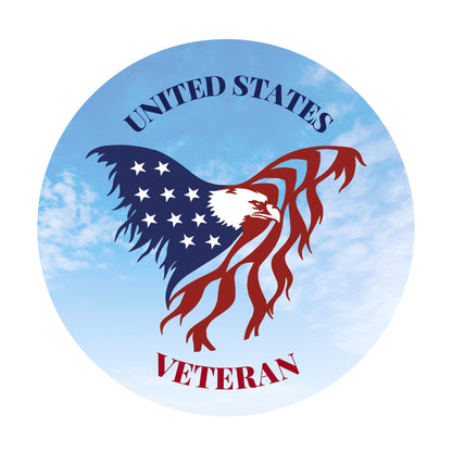 United States Veteran wreath sign, stars and stripes star wreath attachment, red white blue 4th of july decor, Thank you for your service