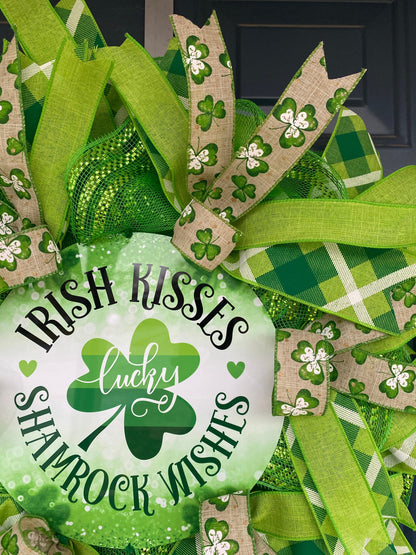 St Patrick's Day Irish Shamrock Wreath