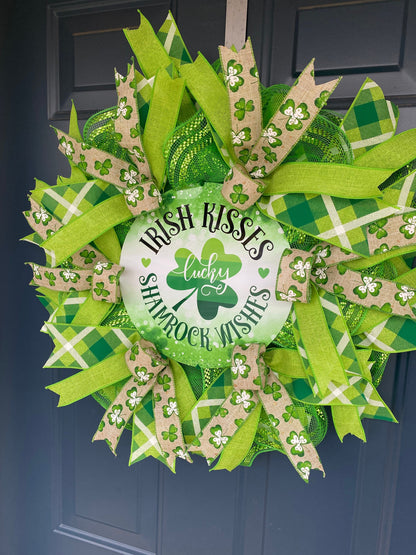 St Patrick's Day Irish Shamrock Wreath