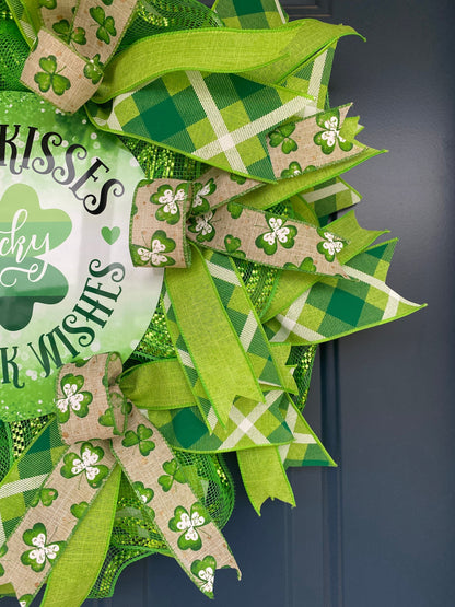 St Patrick's Day Irish Shamrock Wreath