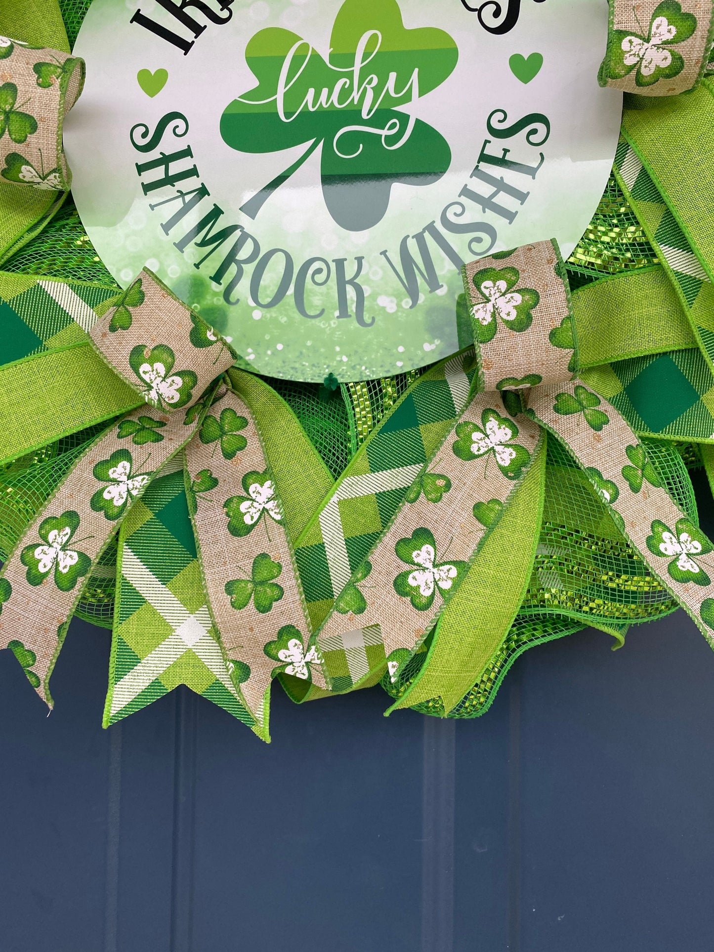 St Patrick's Day Irish Shamrock Wreath