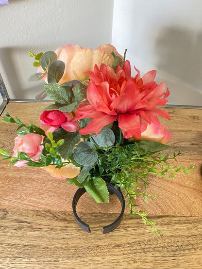 Set of 8 Bottle Bouquet Holders, Make Flower Bouquets that Clip on Wine Bottles and Candles, Floral Supplies, DIY Wedding Flower Arranging
