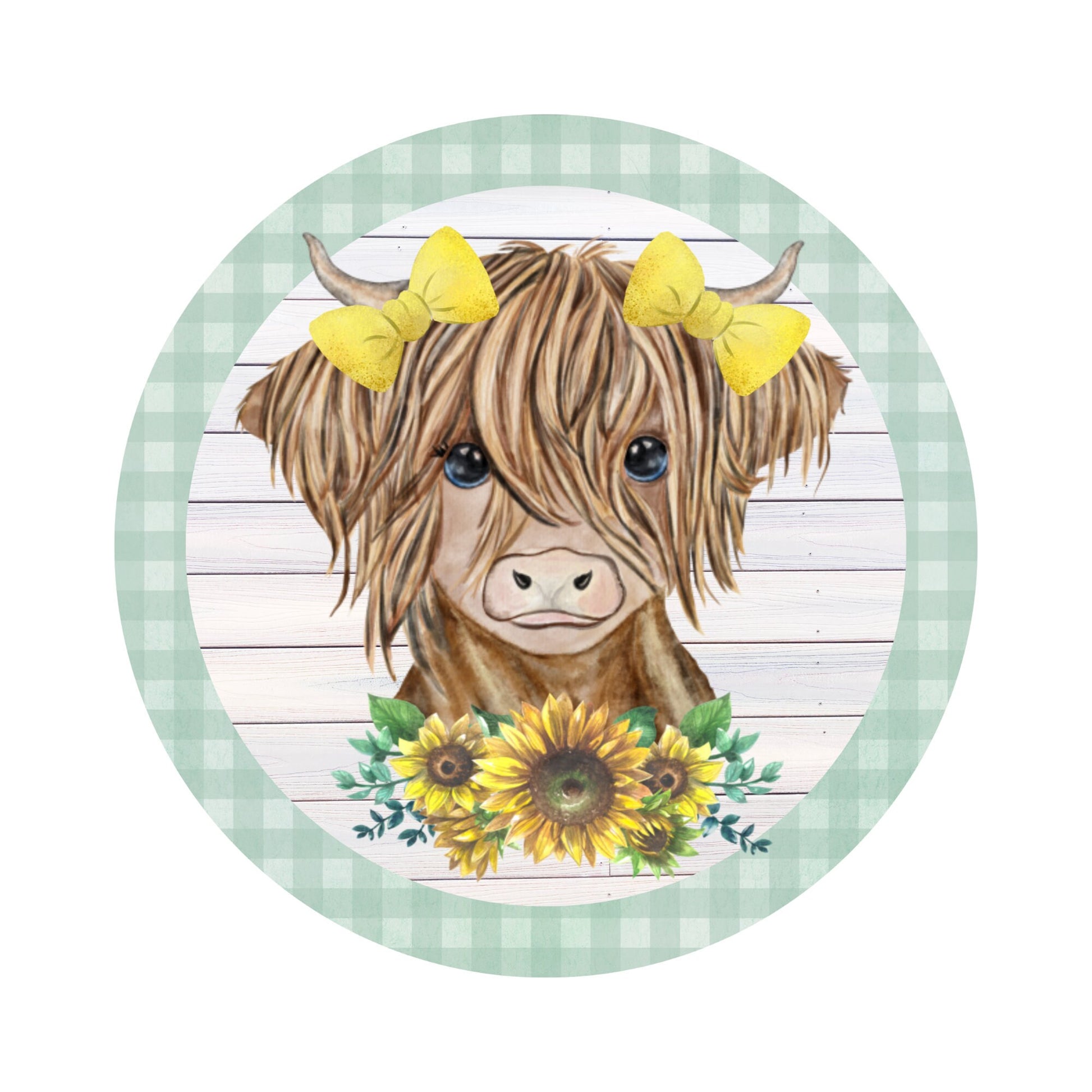 highland cow sunflower shiplap welcome wreath sign, highland cow welcome sign, farm life welcome sign, summer farmhouse cow sign