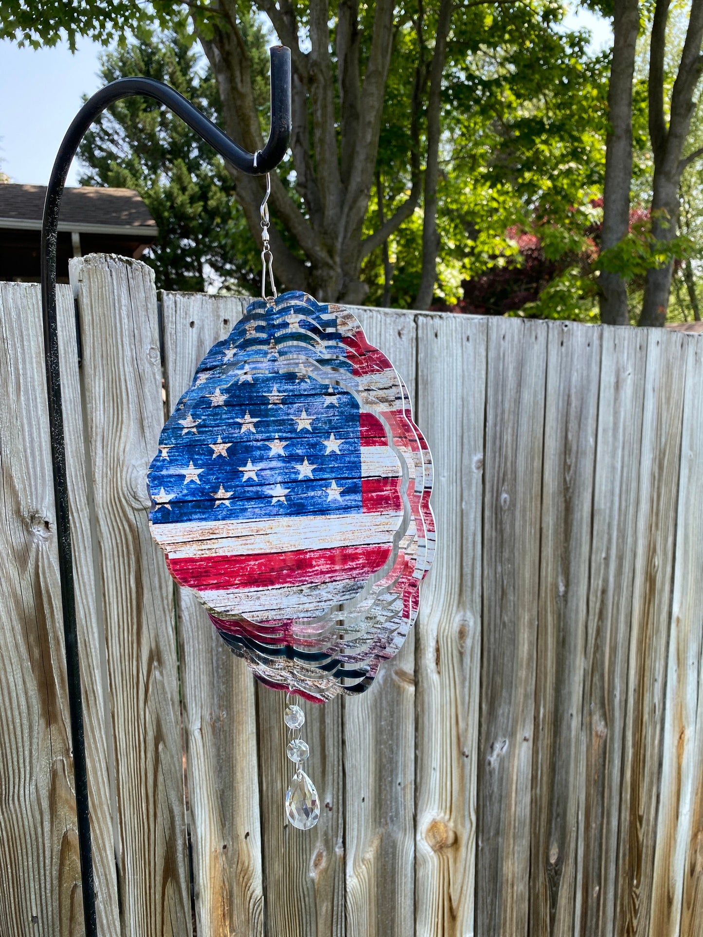 American Flag Wind Spinner