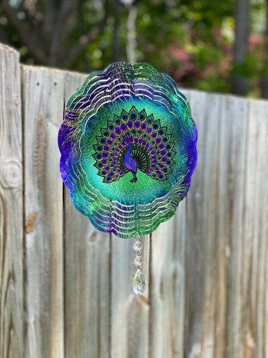 Peacock Wind Spinner