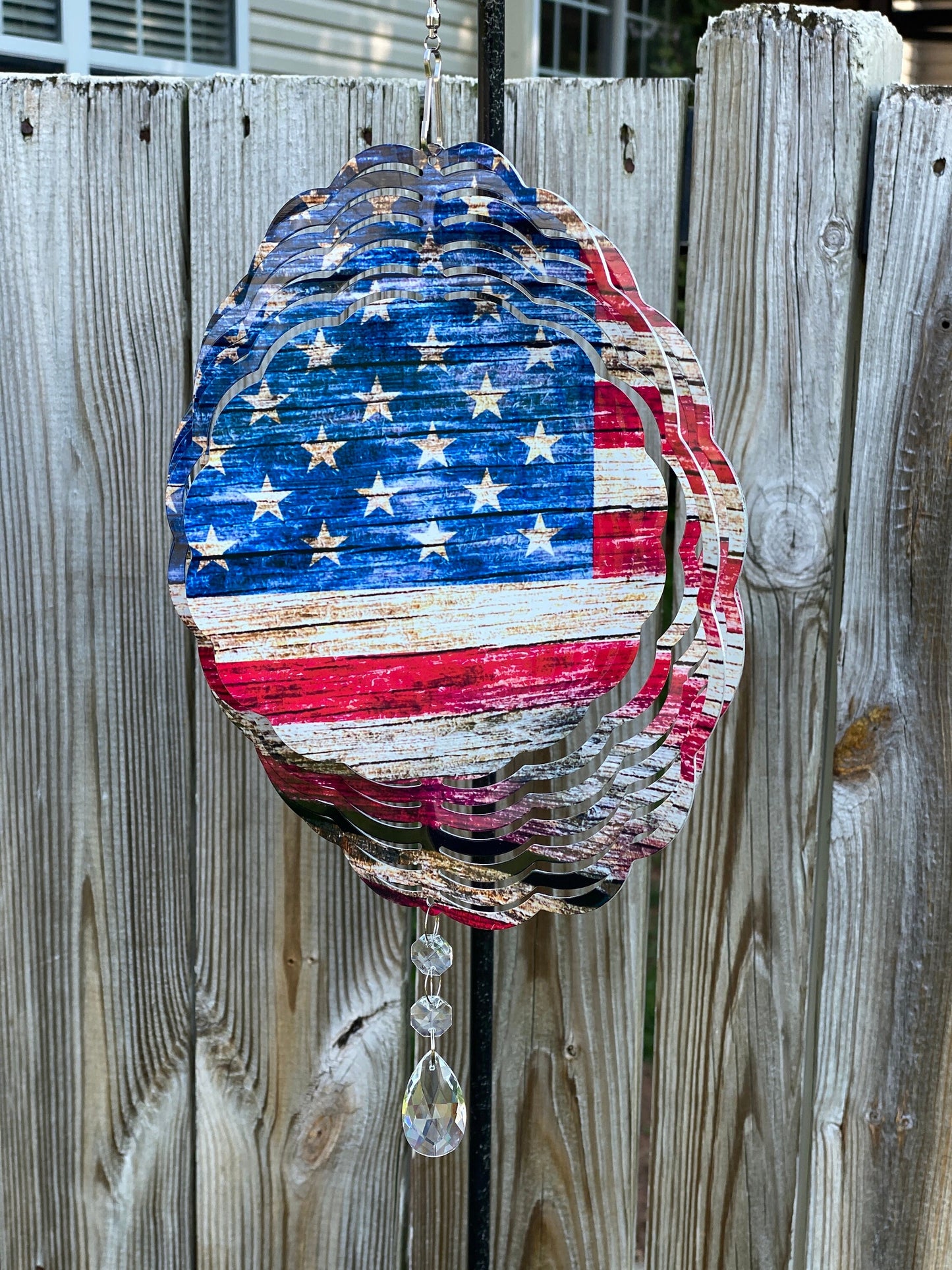 American Flag Wind Spinner