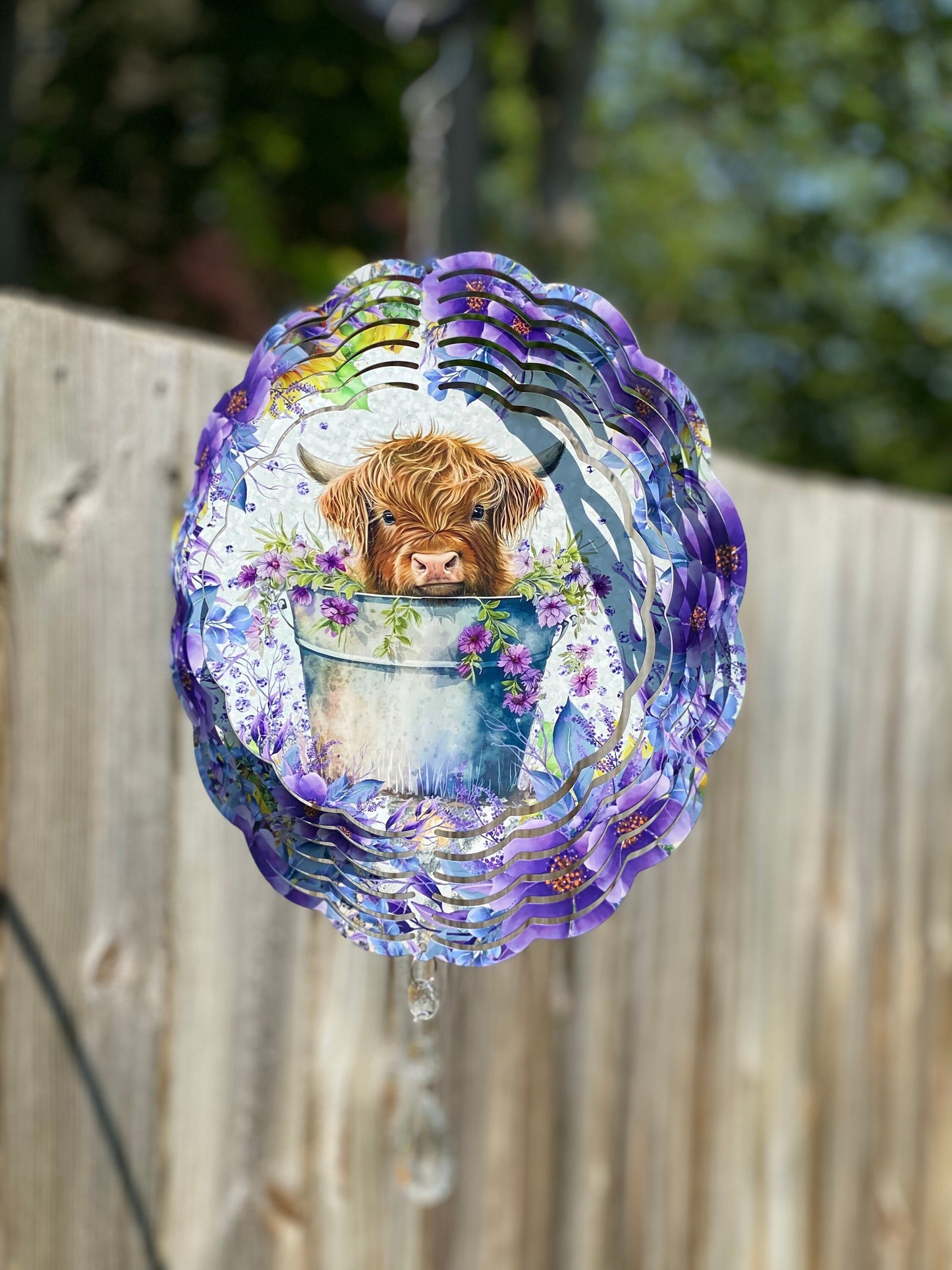 Highland Cow Wind Spinner