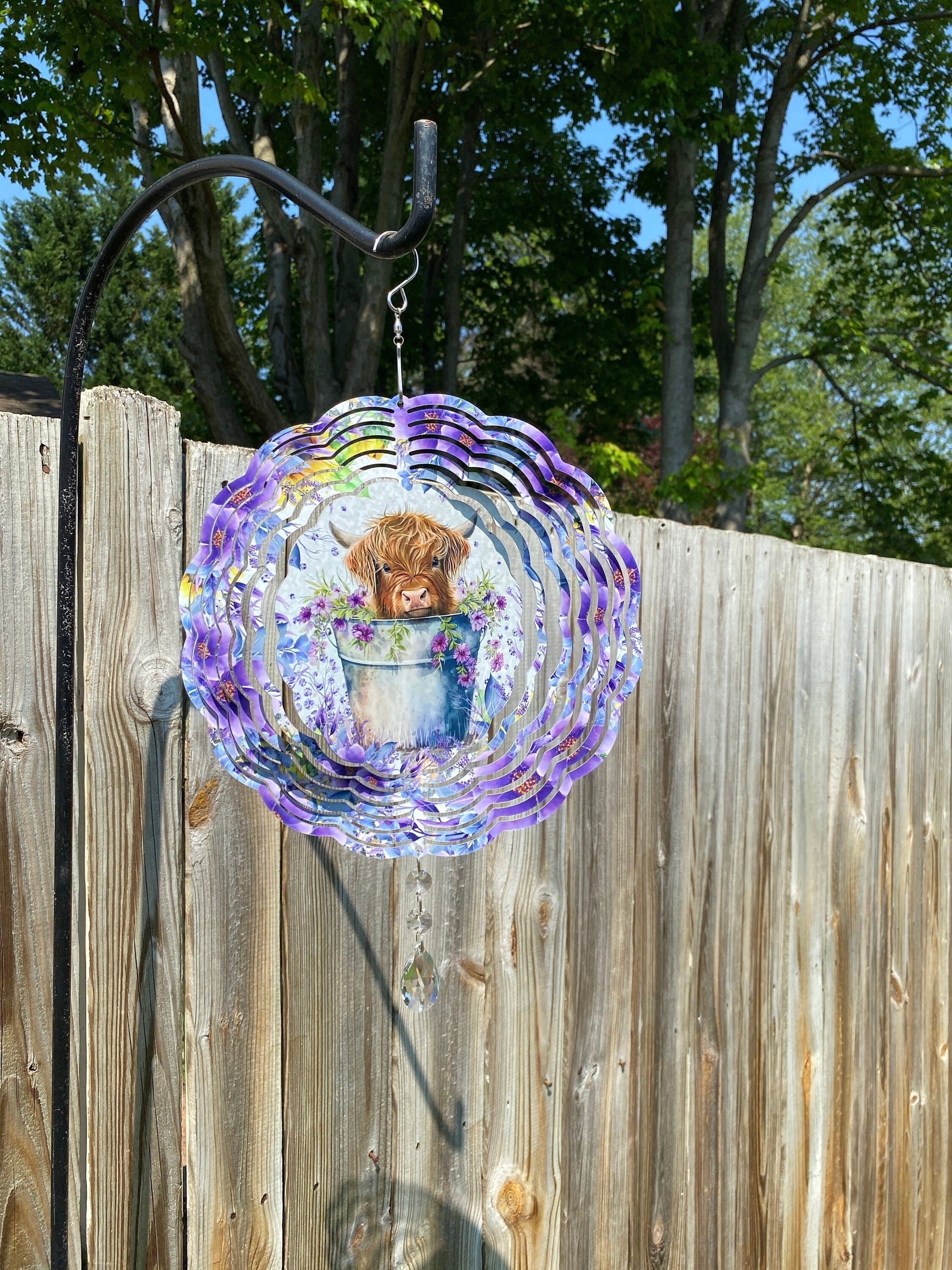 Highland Cow Wind Spinner