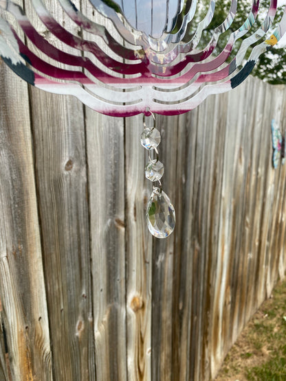 Eagle American Flag Wind Spinner