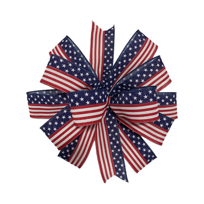 Large Patriotic Wreath Bow for July 4th Decor, USA bow, July 4th Bow, Patriotic Mailbox Bow, Patriotic Bow, Flag Decor, Summer Lantern Bow,