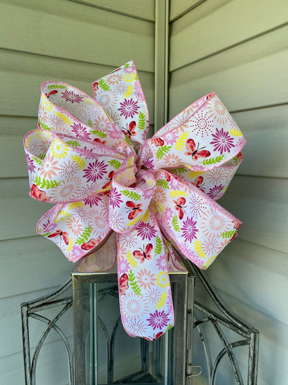 Summer Butterfly Wreath Bow