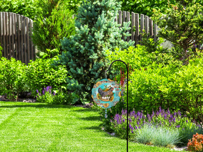 Hanging Bright Colored Hen Chicken Wind Spinner