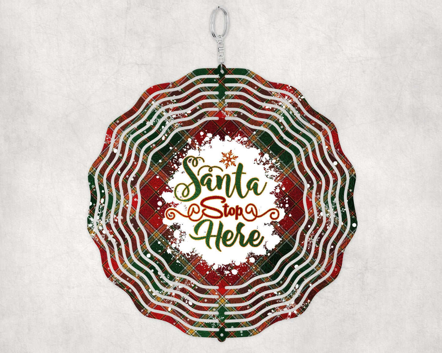 Santa Stop Here Wind Spinner