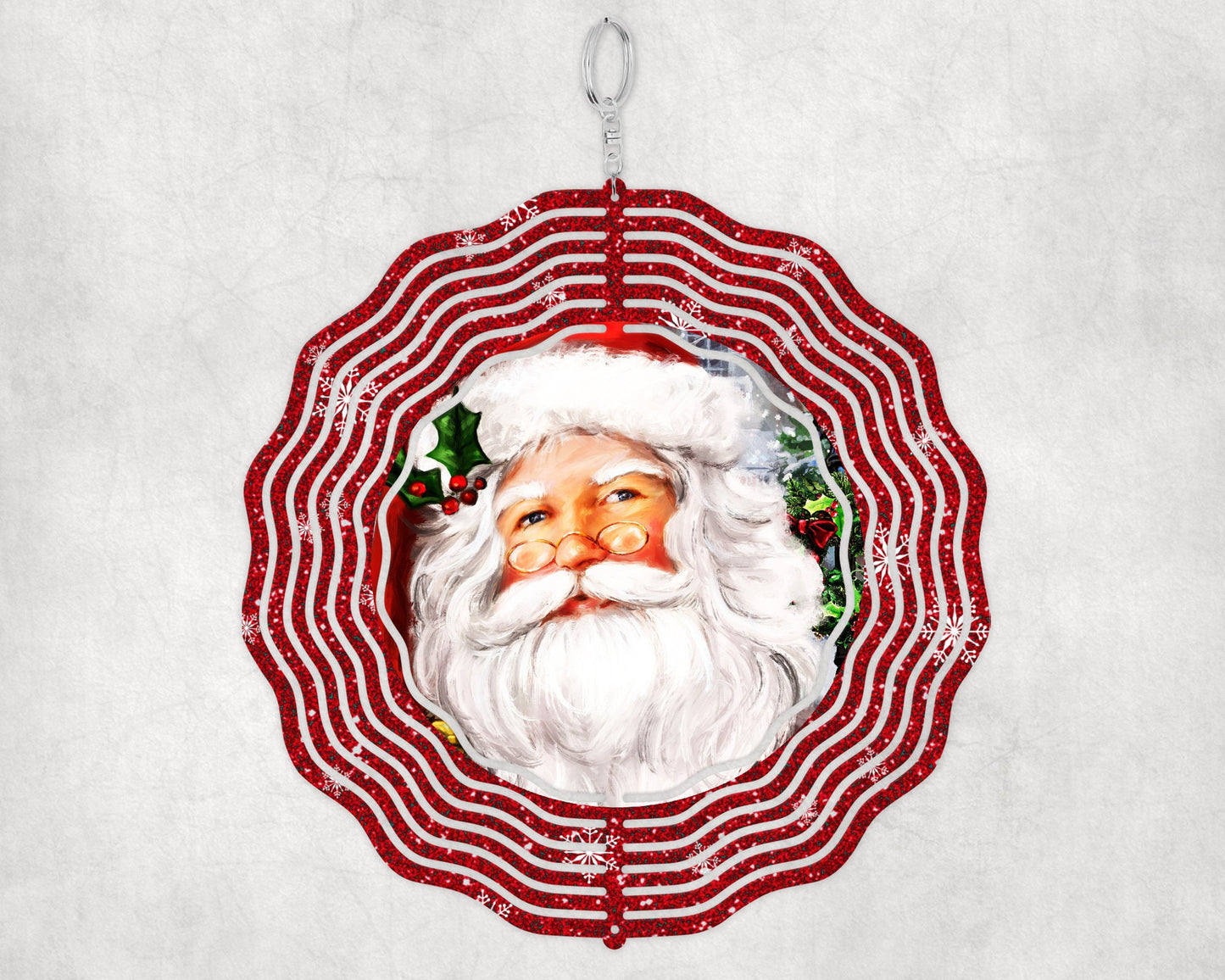 Christmas VIntage Santa Wind Spinner