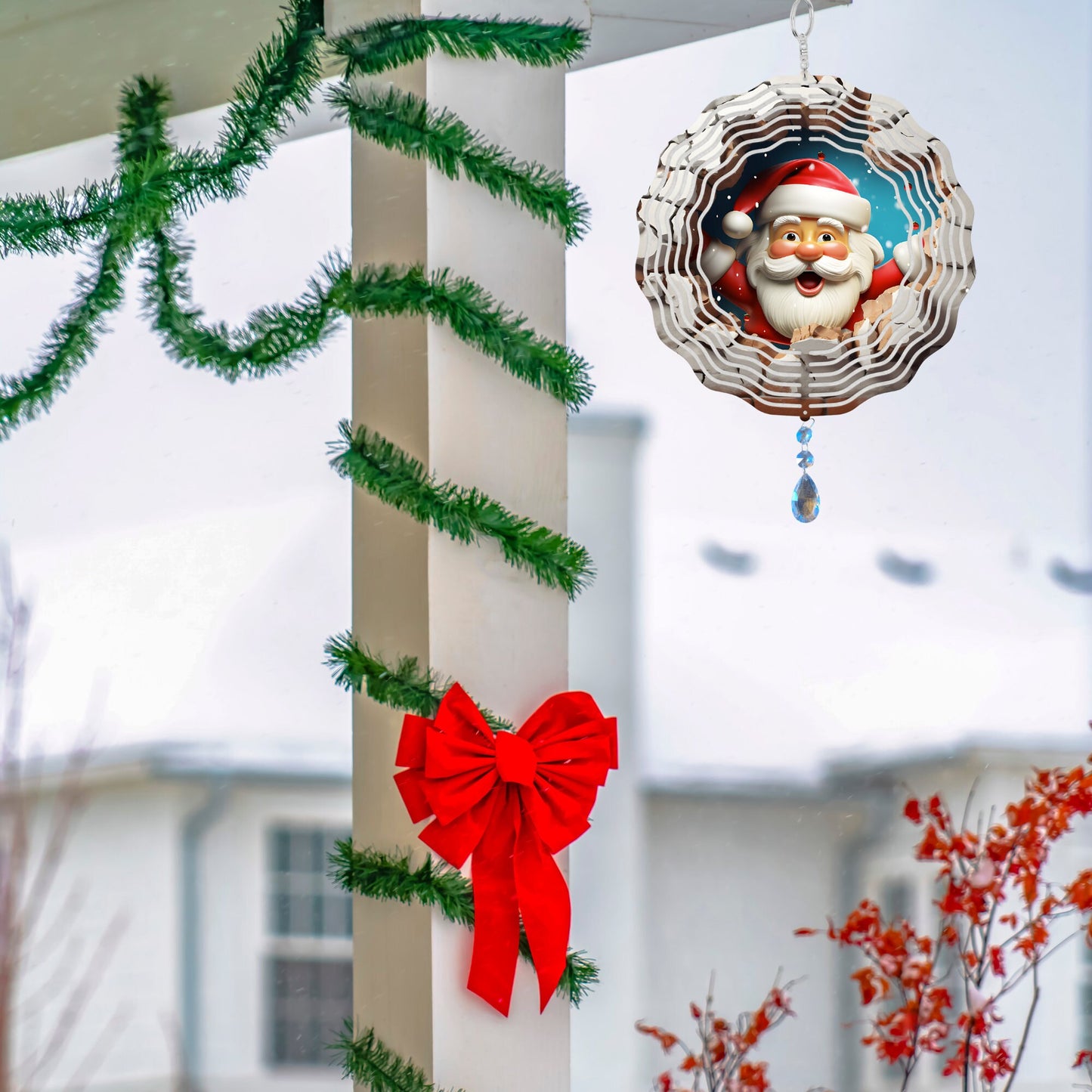 Christmas Vintage Santa Wind Spinner