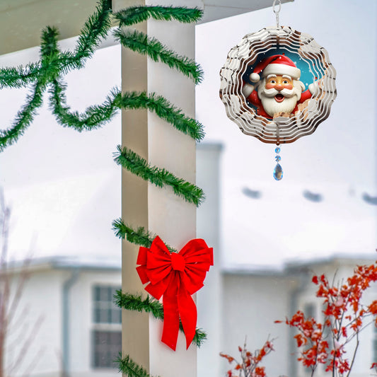 Christmas Vintage Santa Wind Spinner