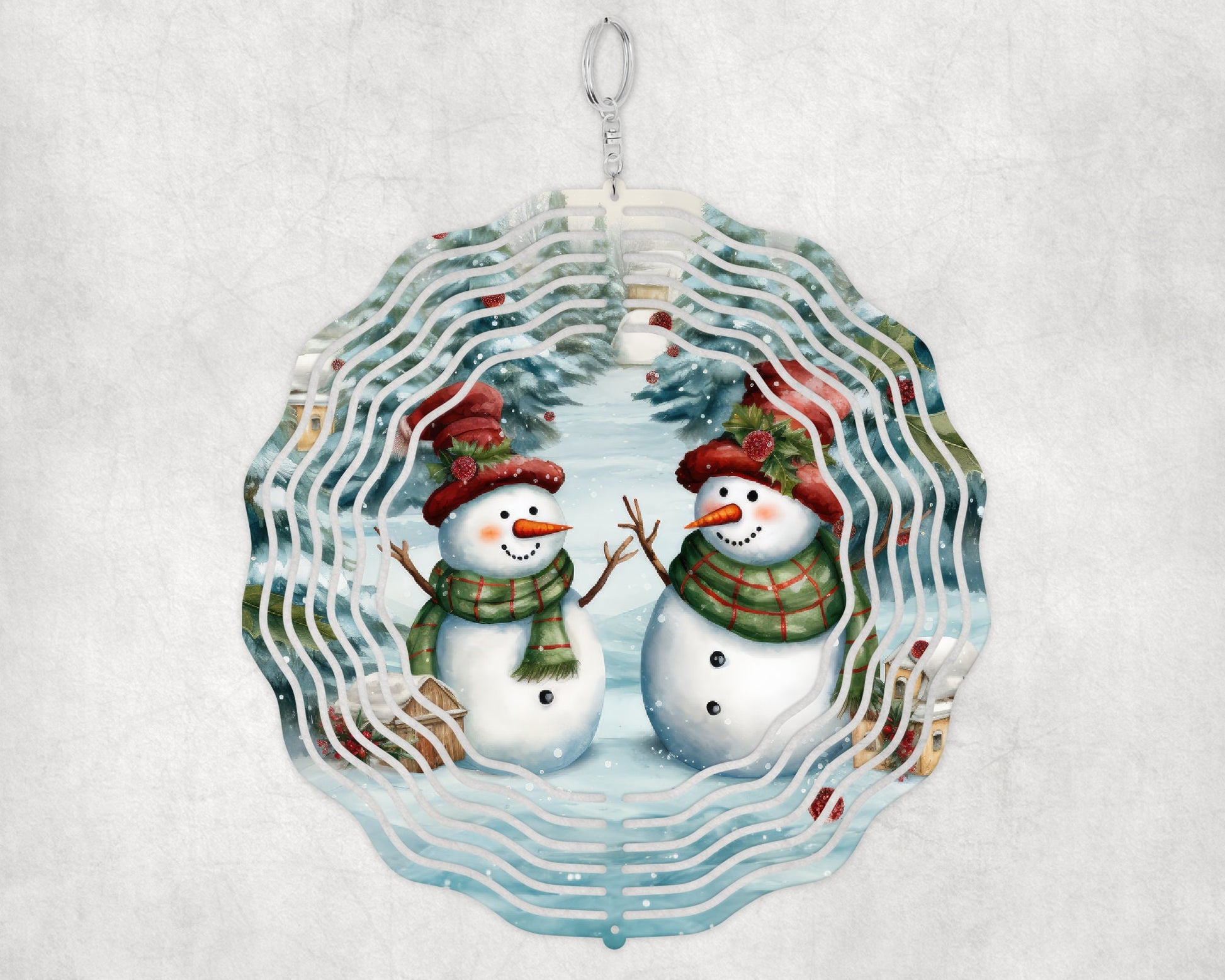 Snowman Wind Spinner, WInter Hanging Wind Sun Catcher, Snowman Garden Gifts, Snowman Garden Art, Spinning Winter Outdoor Decoration