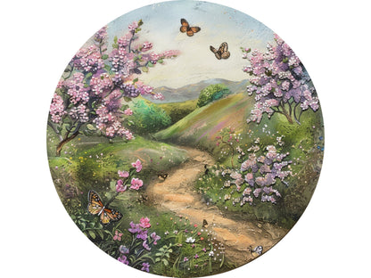 Welcome Lilac and Butterfly floral wreath sign, spring summer wreath attachment, Lilac spring flowers welcome metal sign, signs for wreaths